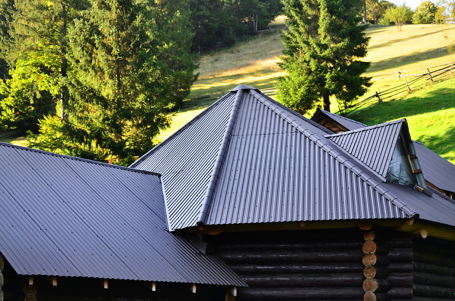 house with metal roof